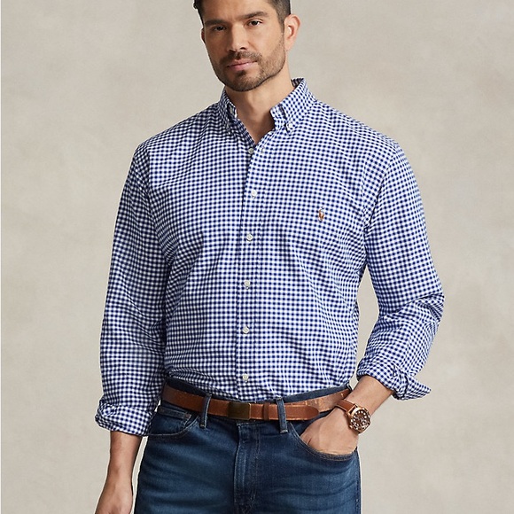 Polo Ralph Lauren Other - Polo Ralph Lauren Navy Checkered Button Down Shirt